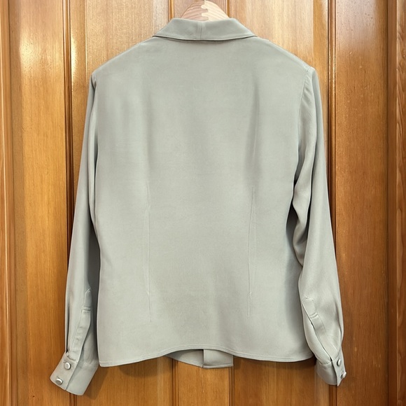 Nordstrom’s Taupe Silk Blouse SP - Picture 3 of 5